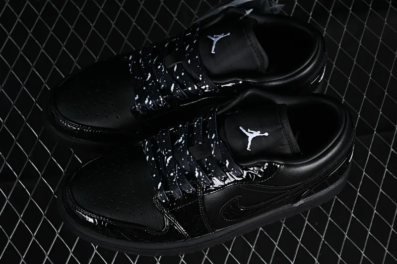All categories Air Jordan Jordan series basketball shoes Air Jordan 1 Low Air Jordan 1 Low "Black Croc" AJ1 Joe 1 crocodile black low-top cultural casual sneakers HJ7743-010